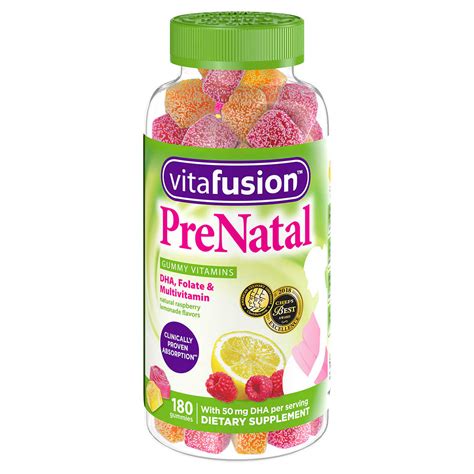 Vitafusion Prenatal Gummy Vitamins 180 Gummies Dha Folic Acid New