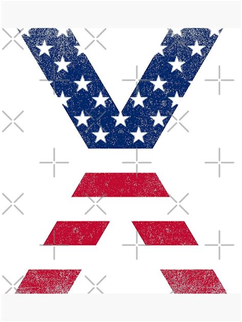 Vintage Letter X Capital Alphabet American Flag X T Art Print For