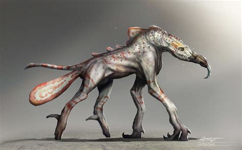 Artstation Alien Fauna Anthony Hutchings Weird Creatures Fantasy