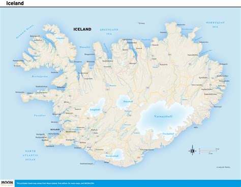 Printable Map Iceland
