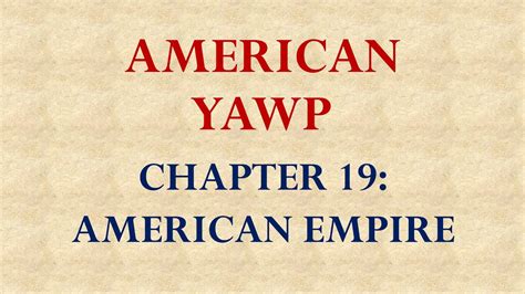 American Yawp Chapter 19 Youtube