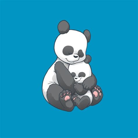 Panda Bear Hug Cartoon