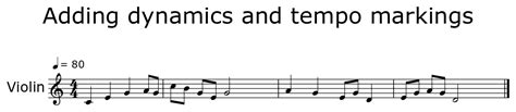 Adding Dynamics And Tempo Markings Sheet Music For Violin