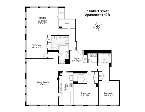 7 Hubert Street 10b New York Ny 10013 Sales Floorplans Property