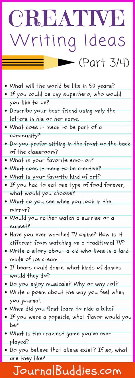 Creative Writing Prompts To Inspire Students