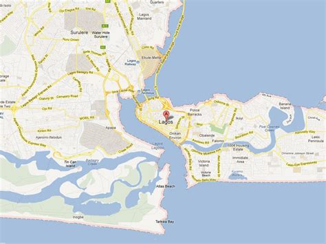 Click on the lagos island map to view it full screen. Lagos Traffic: The Worst In The World - Business Insider