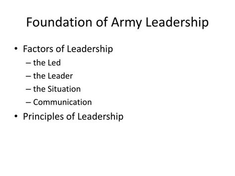 Ppt Foundation Of Army Leadership Powerpoint Presentation Id6846034