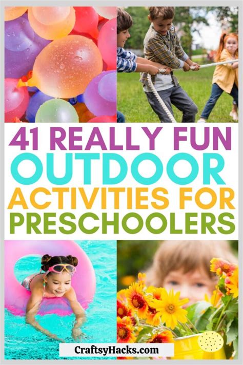 41 Fun Outdoor Activities For Preschoolers Craftsy Hacks
