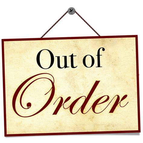 Out of order (1987 film), a 1987 british film. out of order sign template - Google Search | Out of order ...