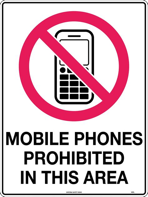 Connect friends and family to high speed 4g internet at an affordable price, with postpaid and prepaid plans from the nation's best. Mobile Phones Prohibited in This Area | Uniform Safety Signs
