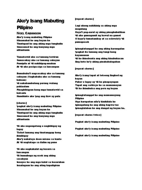 Ako Y Isang Mabuting Pilipino Pdf