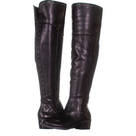 Vince Camuto Bestan Wide Calf Over The Knee Boots 570 Black 7 Us Boots