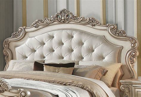 Daphne Traditional Antique White 5 Pieces Marble Bedroom Set W Queen
