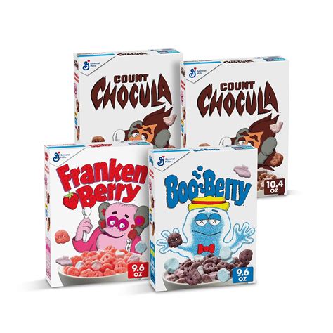 Amazon Com General Mills Cereal Monsters Cereal 4 Count Franken Berry