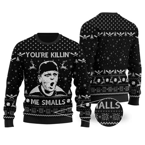 Youre Killin Me Smalls The Sandlot Ugly Christmas Sweater Black