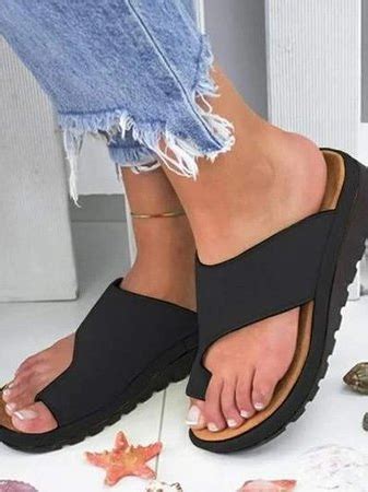 Women Summer Casual Low Heel Open Toe Casual Slide Sandals Zolucky