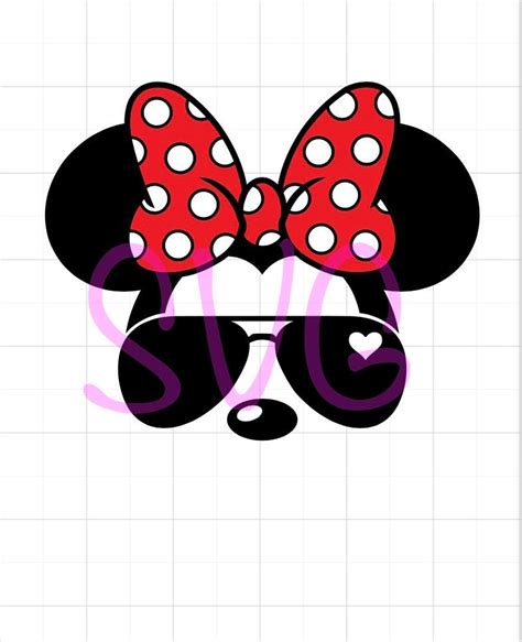 Minnie Mouse With Sunglasses Svg Etsy Canada