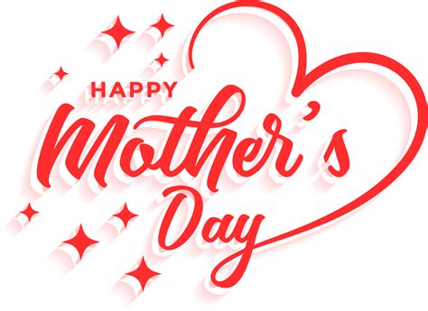 Happy Mothers Day Love Shape Png Vector Moms Day Image Free