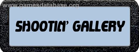 Shootin Gallery Atari 2600 Artwork Cartridge Top