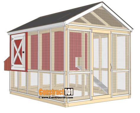 Free Chicken Coop Plans With Pdf Download Material List Construct101