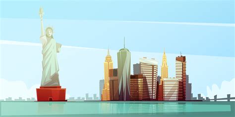 new york skyline design concept 483627 vector art at vecteezy