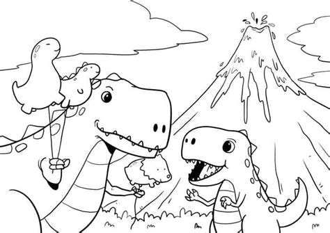 Dinosaurs coloring pages for kids. The Hilarious T Rex Coloring Pages