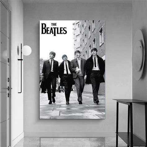 The Beatles Poster Canvas Painting Posters And Prints Living Etsy