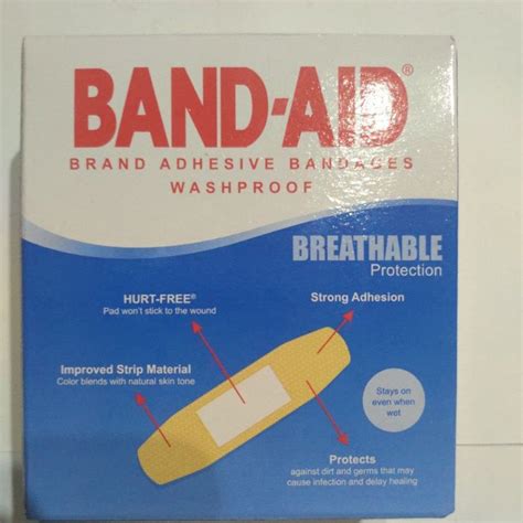 Band Aid Brand Adhesive Bandages Washproof 50 Strips Shopee Philippines