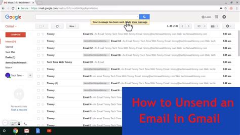 How To Unsend An Email In Gmail Youtube