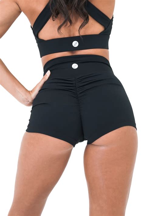 Scrunch Butt Shorts Black Alpha Wear