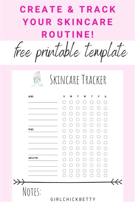 Skincare Tracker Free Printable Planner In 2020 Planner Printables