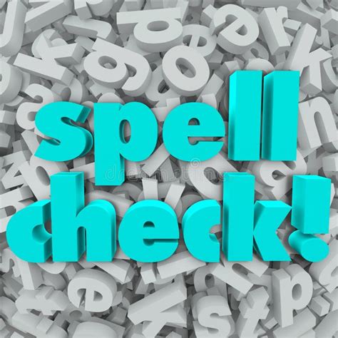 Spell Check Letter Background Correct Spelling Words Stock Illustration