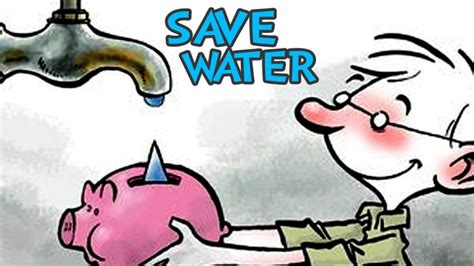 Save Water Cartoon