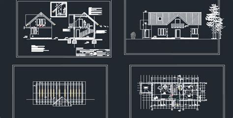 Wooden House Detail Autocad Drawings Free Dwg