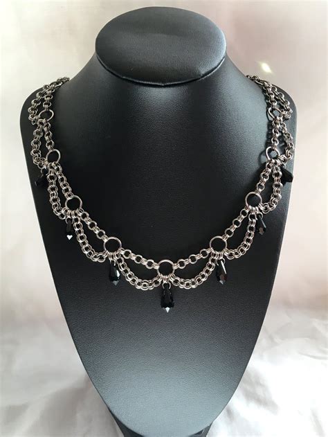 Goddess Chainmail Necklace Athena Chainmaille Necklace Etsy