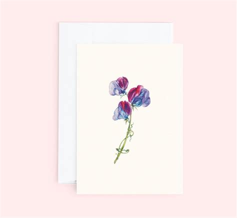 Flower Greetings Cards Pack Of Six Etsy