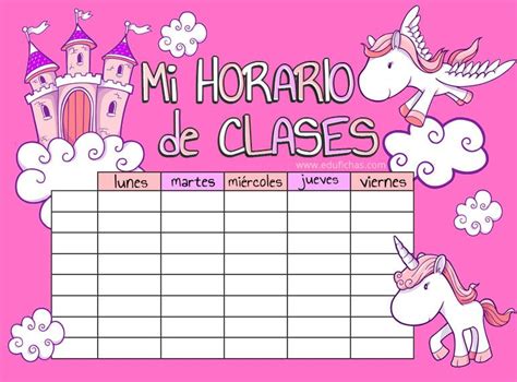 Vueltaalcole Horario De Clases Plantilla Horario Escolar Horario