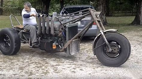 The Absolute Badass Detroit Diesel V8 Powered Rat Rod Trike