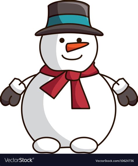 Snowman Smiling Cartoon Royalty Free Vector Image