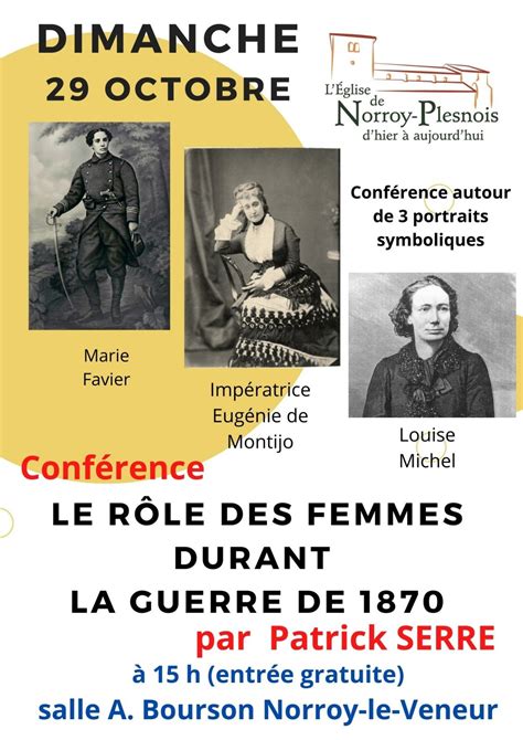 le role des femmes durant la guerre de 1870 conference a norroy le veneur