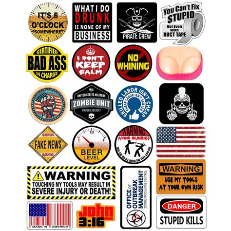 22 Pack Funny Hard Hat Stickers Hard Hat Stickers Hard Hat Stickers