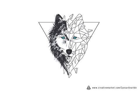 Geometric Wolf Illustration Geometric Wolf Geometric Animal Tattoo