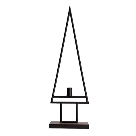 Deco Table Top Tree Candle Holder Metal L8 X W20 X H59 Cm Black Diy At Bandq