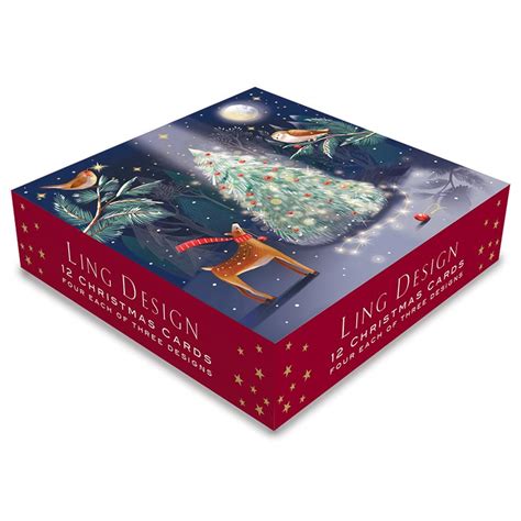 Ling Design Magical Forest Christmas Cards Pack Of 12 Boxed Cards
