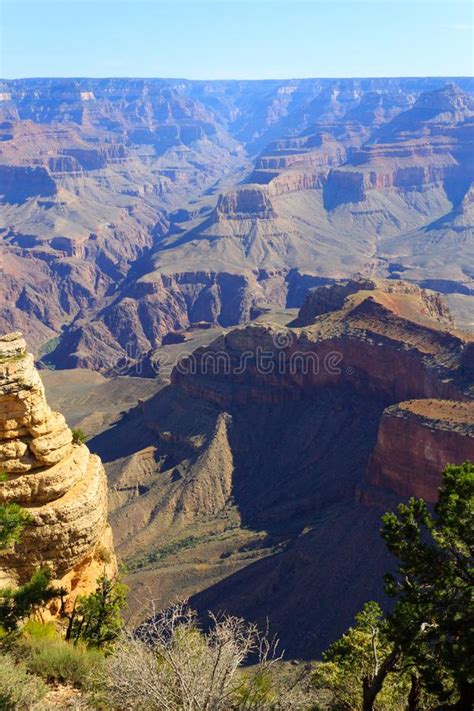 Landscape From Grand Canyon South Rim Usa Stock Image Image Of