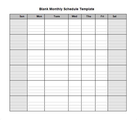 Blank Weekly Employee Schedule Template Images Blank Weekly Work Schedule Template Monthly
