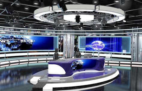 Virtual Tv Studio News Set 1 Gallery Area By Autodesk