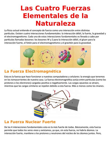 Las Fuerzas Fundamentales De La Naturaleza Tarea De Física By Edison