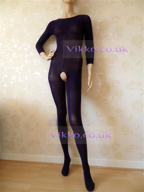 unisex long sleeve sheer open crotch bodystocking 1811 ebay