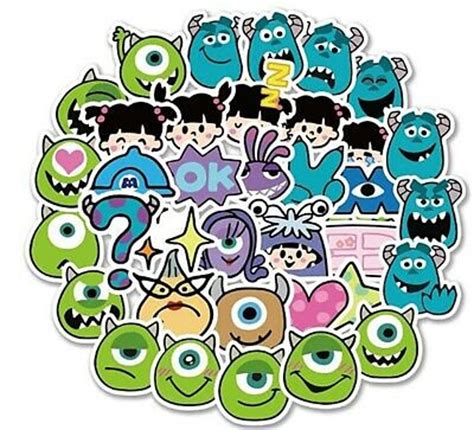 Monster Inc Decal Vinyl Stickers Assorted Lot Of 40 Pieces Etsy